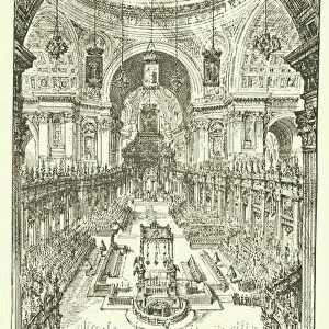 Canonisation of St Ignatius in St Peter s, Rome (engraving)