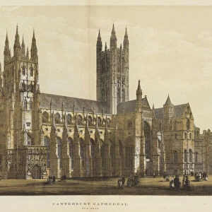 Canterbury Cathedral (colour litho)
