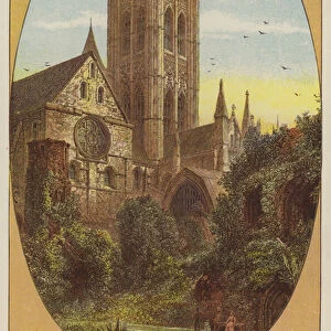 Canterbury Cathedral (coloured engraving)