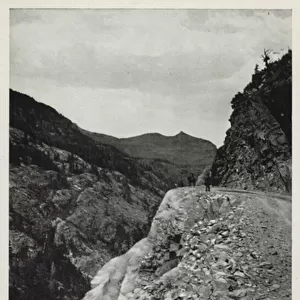Canyons of Colorado: Uncompahgre Canon, Ouray and Silverton Toll Road (b / w photo)