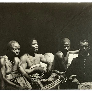 Captain Gallwey and Edo chiefs, Benin, Nigeria, 1892 (gelatin silver print)