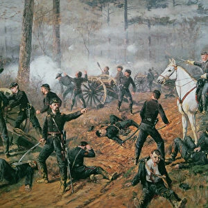 Captain Hickenloopers battery in the Hornets Nest at the Battle of Shiloh