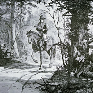 The capture of Major John Andre (litho)