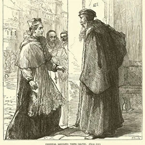 Cardinal Sadoleto visits Calvin (engraving)
