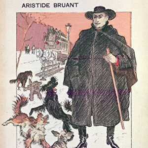 Caricature of Aristide Bruant in Les Hommes d Aujourd hui (lithograph)
