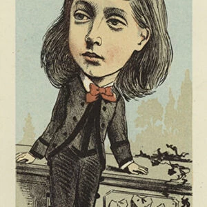 Caricature of Prince Albert Victor (colour litho)