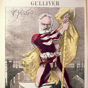Caricature of Victor Hugo (1802-85) from Gulliver, c. 1871-80 (colour litho)