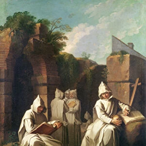 Carthusian Monks in Meditation (oil on canvas)