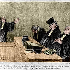 Cartoon by Daumier: Serie "Les Gens de justice"published in "