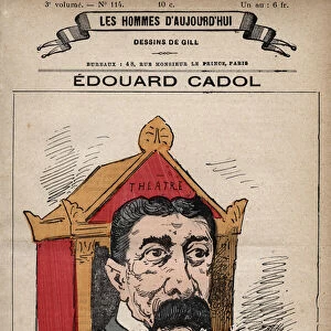 Cartoon of Edward Cadol (1831-1898) English novelist from Les Hommes d Today