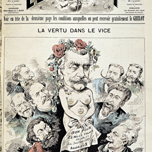 Cartoon on the Panama scandal: "Virtue in vice: the inventor of the famous hole