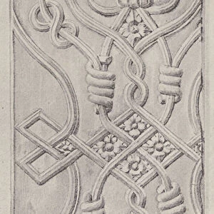 Carved Oak Panel, Syon House, Middlesex (litho)