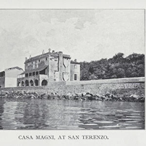 Casa Magni, at San Terenzo (b / w photo)