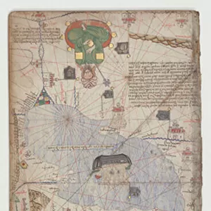 Catalan Atlas, Sheet 9, 1375 (pen and coloured inks on parchment)