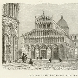 Cathedral and Leaning Tower of Pisa (engraving)