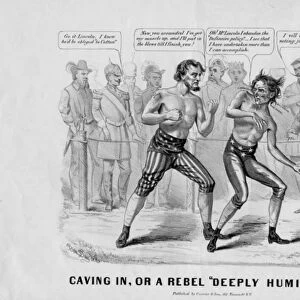 Caving in, or, A rebel deeply humiliated, published by Currier & Ives, New York