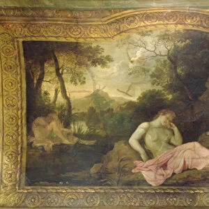 Ceiling of the Hotel La Riviere (detail of Psyche sleeping), 1653 (oil on canvas)