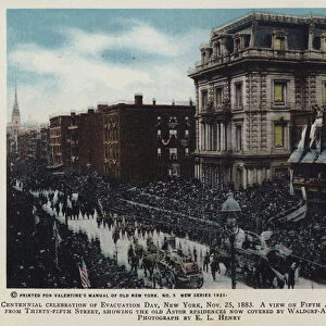 Centennial celebration of Evacuation Day, New York, 25 November 1883 (photo)
