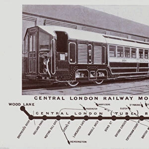 Central London Railway Motor Car, from Wood Lane to Bank (b / w photo)