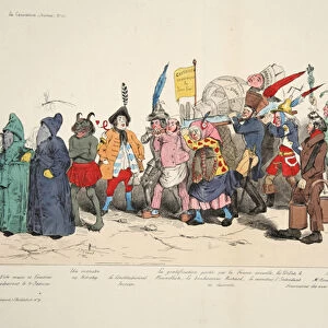 Ceremonie des Cendres Politique, from La Caricature, pub. 1833 (hand coloured lithograph)