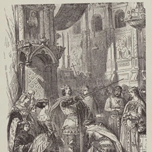 Ceremony of Knighting (engraving)