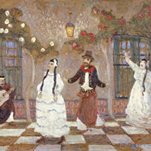 The Chacarera (Argentinian Folk Dance), (oil on panel)