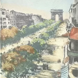 Champs Elysees (etching)