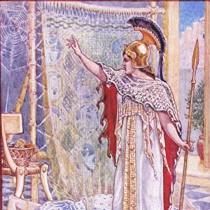 She changed her into a spider, illustration from The Story of Greece
