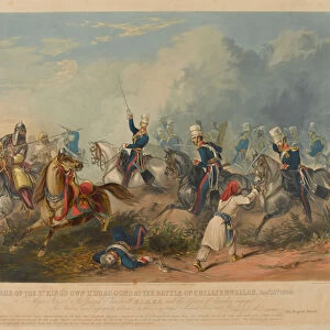 Charge of the 3rd Kings Own Light Dragoons at the Battle of Chillianwala on the 13th