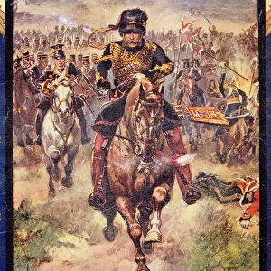 The Charge of the Light Brigade led by Lord Cardigan, illustration for