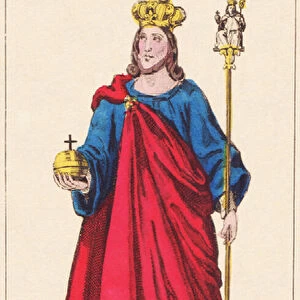 Charlemagne, ALPHABET OF THE HISTORY OF FRANCE, circa 1830 (engraving)