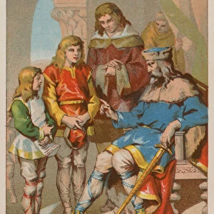 Charlemagne and the importance of education (chromolitho)