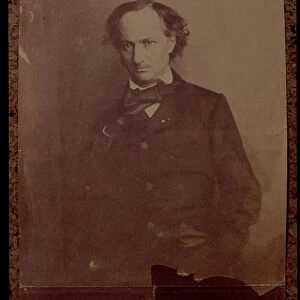Charles Baudelaire (1820-1867), French poet, portrait photograph