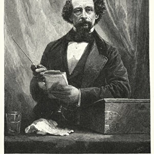Charles Dickens, English novelist (litho)
