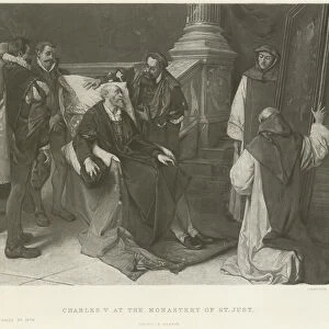 Charles V at the Monastery of St Just (gravure)