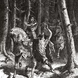 Charles VI (in his madness) in the forest of Le Mans - in "L