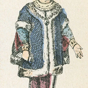 Charles VIII dit l Affable, 56e roi, monte sur le trone en 1483, mort en 1498 (coloured engraving)
