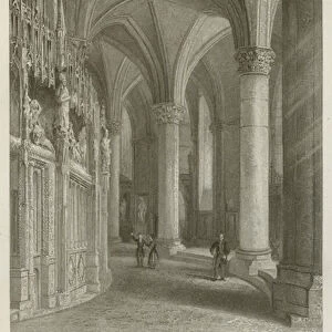 Chartres Cathedral, View of the Aisles round the Choir (engraving)