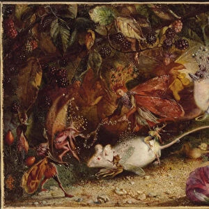 The Chase of the White Mouse (oil on canvas)
