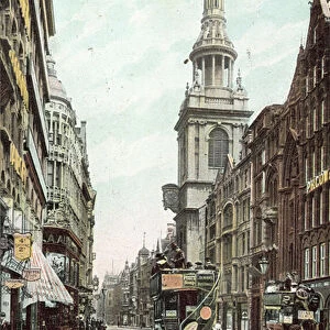 Cheapside, Bow Church, London (colour photo)