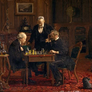 The Chess Players, 1876 (oil on wood)