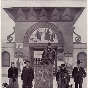 Chicago Worlds Fair, 1893: Entrance to the Lapland Village (b / w photo)