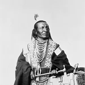 Chief Red Fox, a Sioux Indian, c. 1900 (b/w photo)
