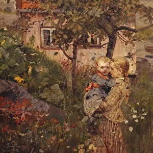 Children in the Garden, 1881 (oil on canvas)