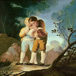 Children Inflating a Bladder, 1778 (oil on canvas)