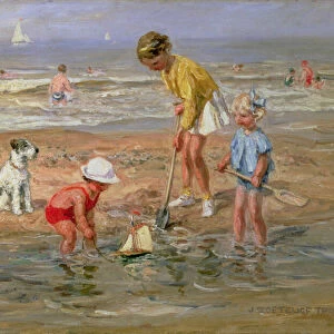 Children playing at the seaside