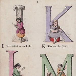 Childrens Alphabet (coloured engraving)