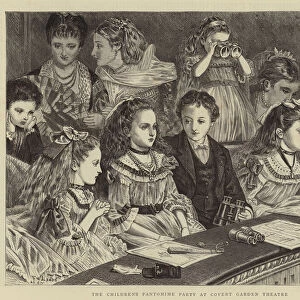 The Childrens Pantomime Party at Covent Garden Theatre (engraving)