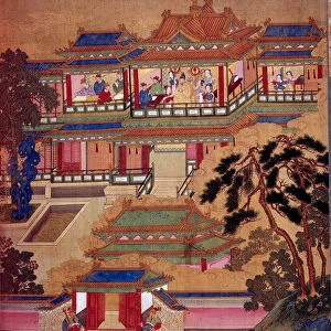 Chinese Art: "View of the palace of Emperor Heou Tchou of the Chin