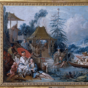 Chinoiserie: "la peche"Painting by Francois Boucher (1703-1770)